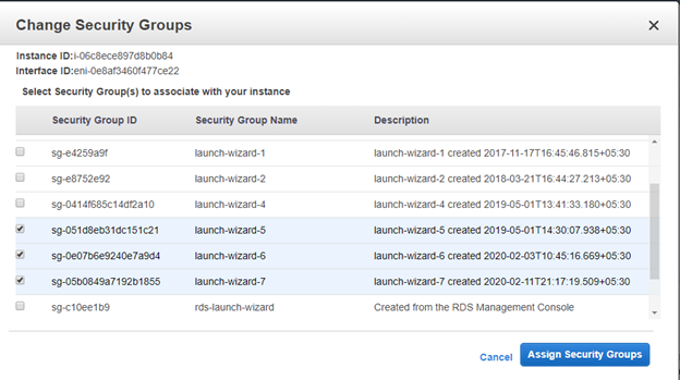 aws security groups examples